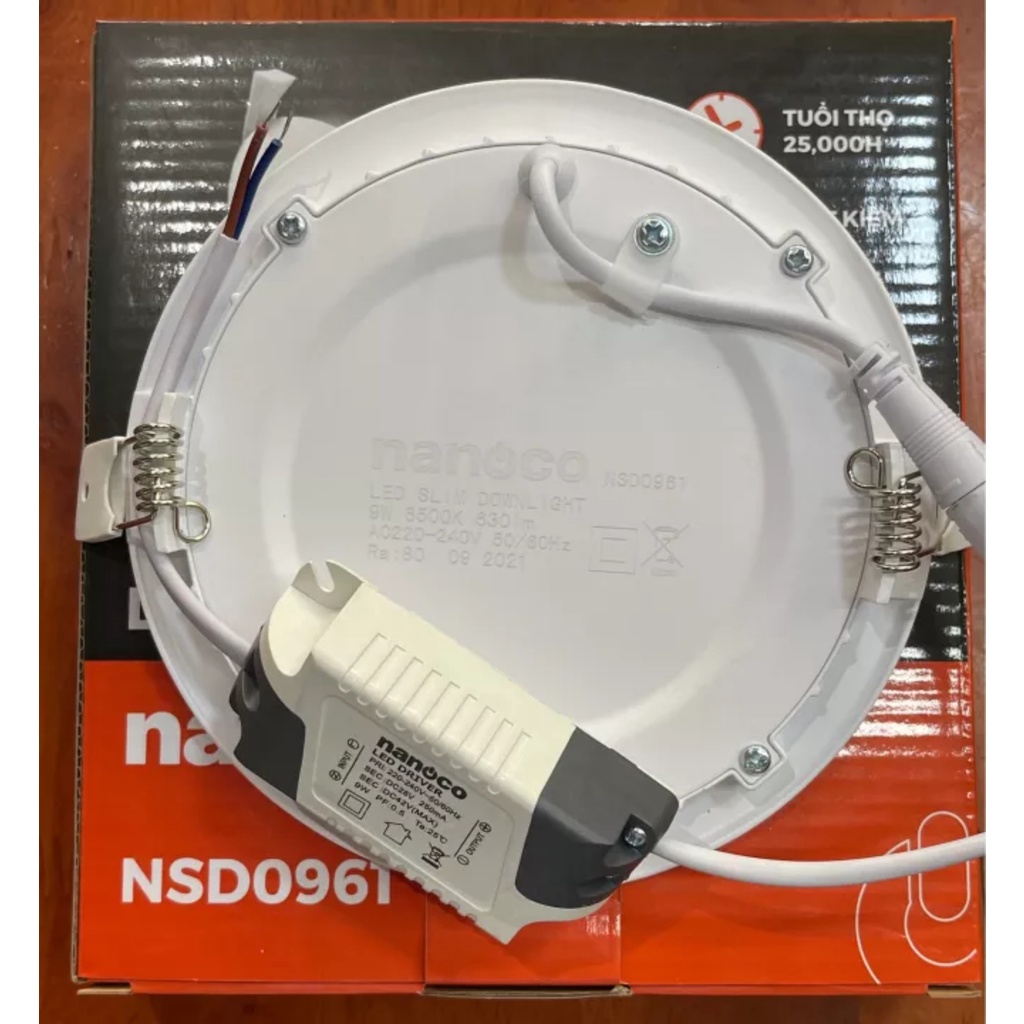 Đèn Led Âm Trần 6W, 9W, 12W, 15W Nanoco - Bảo Hành Chính Hãng