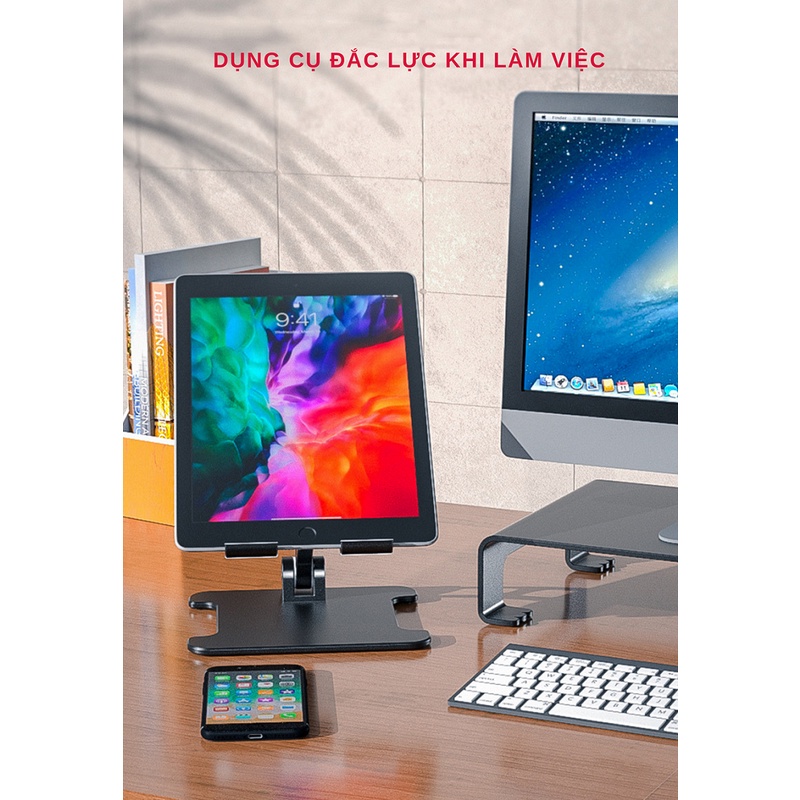 DigiMix Giá Đỡ Để Bàn Dành Cho Máy Tính Bảng, Ipad - Chất Liệu Hợp Kim Nhôm Cao Cấp Hàng Chính Hãng
