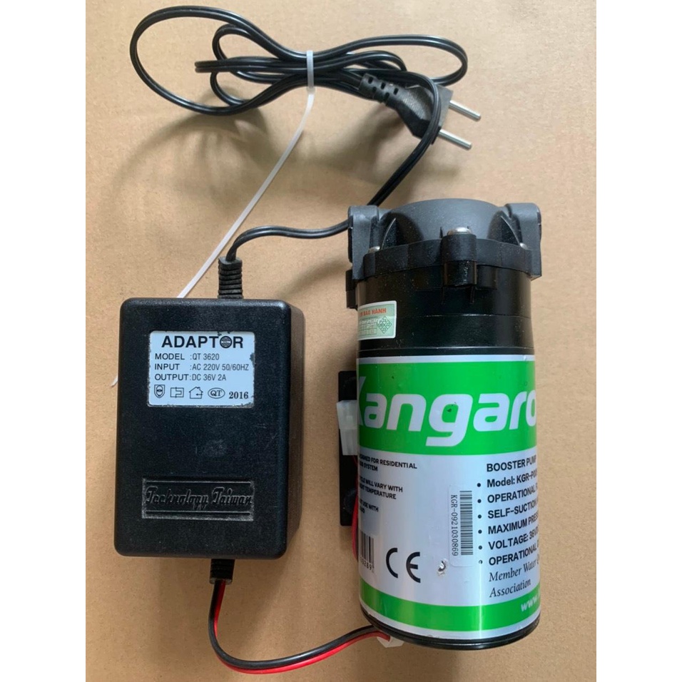 COMBO BƠM VÀ NGUỒN 36V,BƠM KANGAROO 36V,DÙNG CHO MÁY LỌC NƯỚC,PHUN SƯƠNG