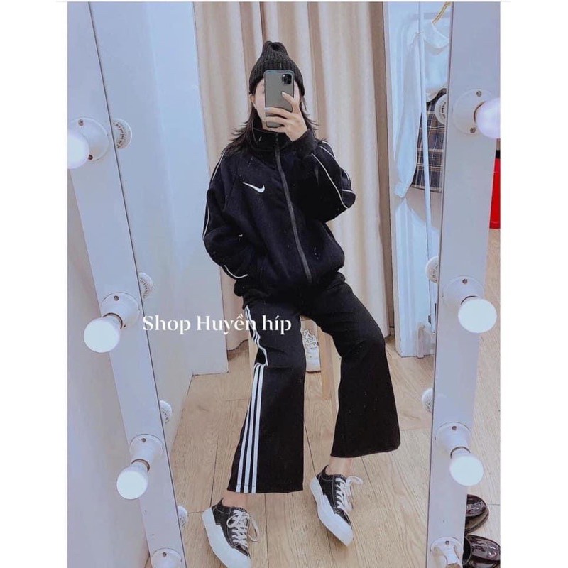 [Rẻ Vô Địch] Áo Khoác Nỉ Tay Dài Unisex Thêu N.i.e.