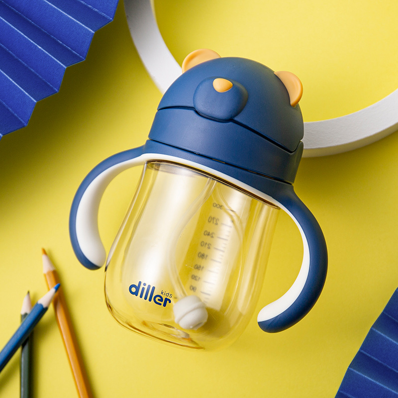 DILLER Milk Bottle Children Water Bottle Bpa Free Ppsu Leakproof (300ml) Mlh8860