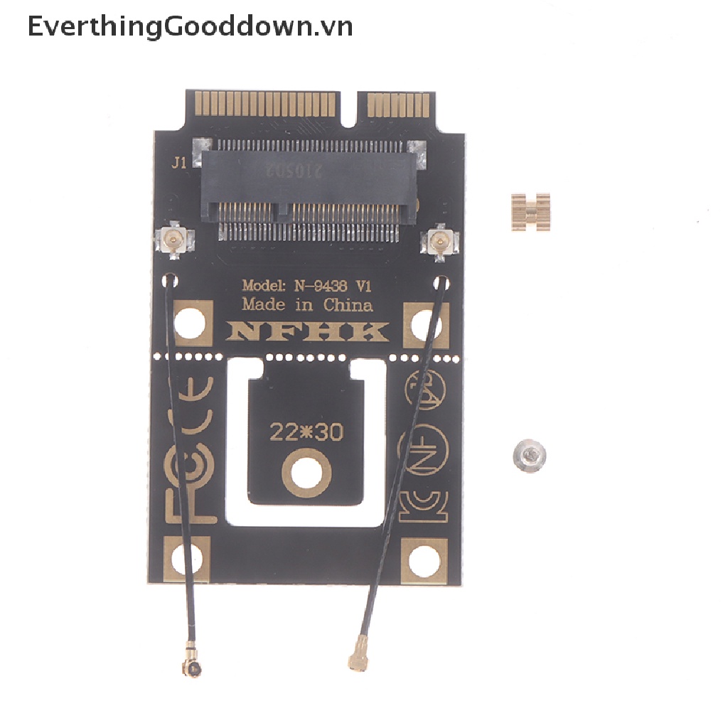 Card Đồ Họa M.2 NGFF Sang Mini PCI-E (PCIe + USB) Cho M.2 Wifi Bluetooth Không Dây