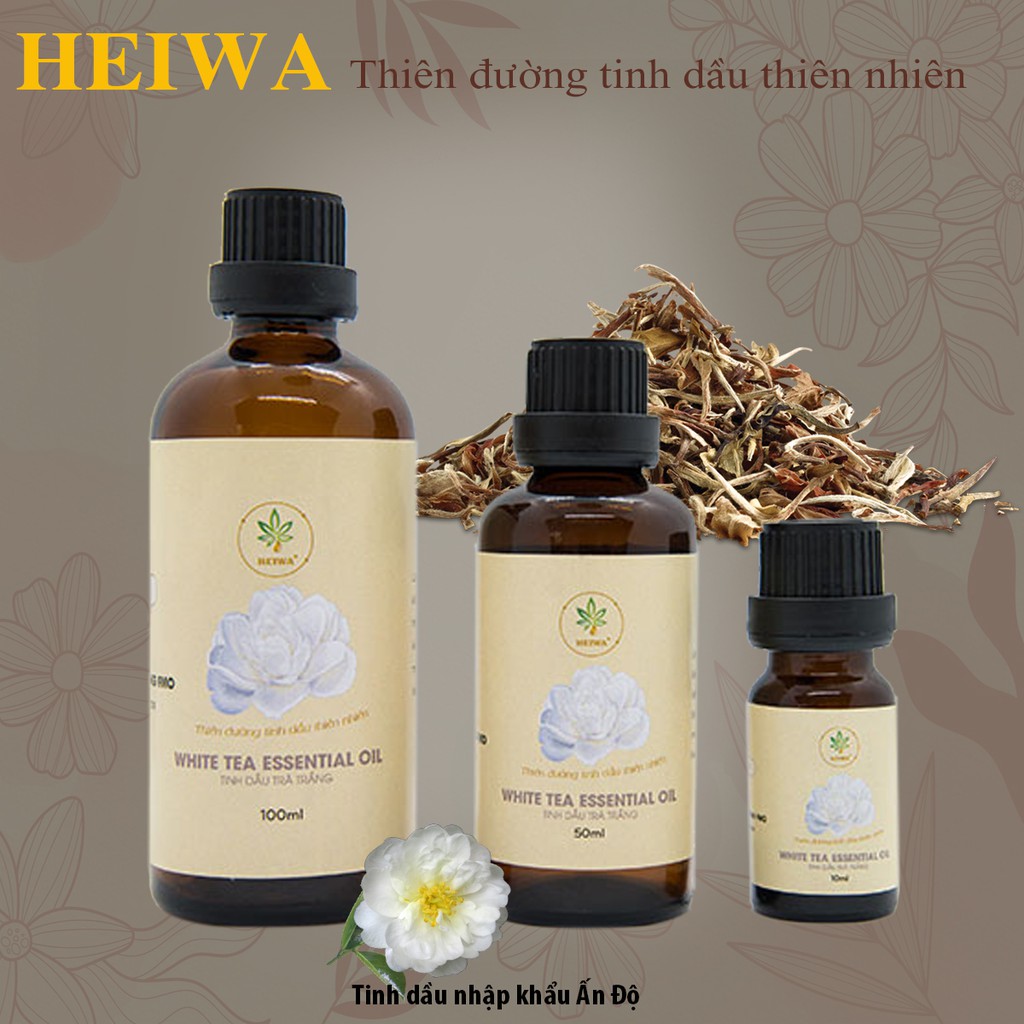 Tinh dầu Trà trắng thương hiệu HEIWA 10ml nhập khẩu Ấn Độ - có giấy kiểm định