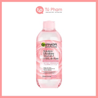 Nước Tẩy Trang Garnier Skin Active Solution Micellaire Tout en 1 a l'Eau de Rose 400ml Hồng Nhạt
