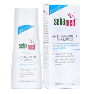 (Tặng lược gội) Dầu gội giảm gàu, giảm ngứa Sebamed pH5.5 Anti-Dandruff Shampoo 200ml