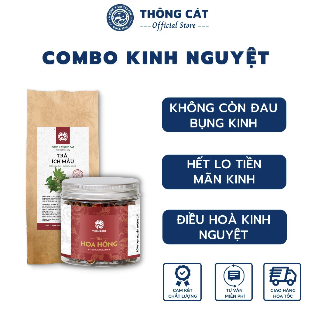 Combo nội tiết tố nữ Đông y Thông Cát - Điều hòa kinh nguyệt,ổn định nội tiết tố nữ và mang lại làn da khỏe đẹp từ trong