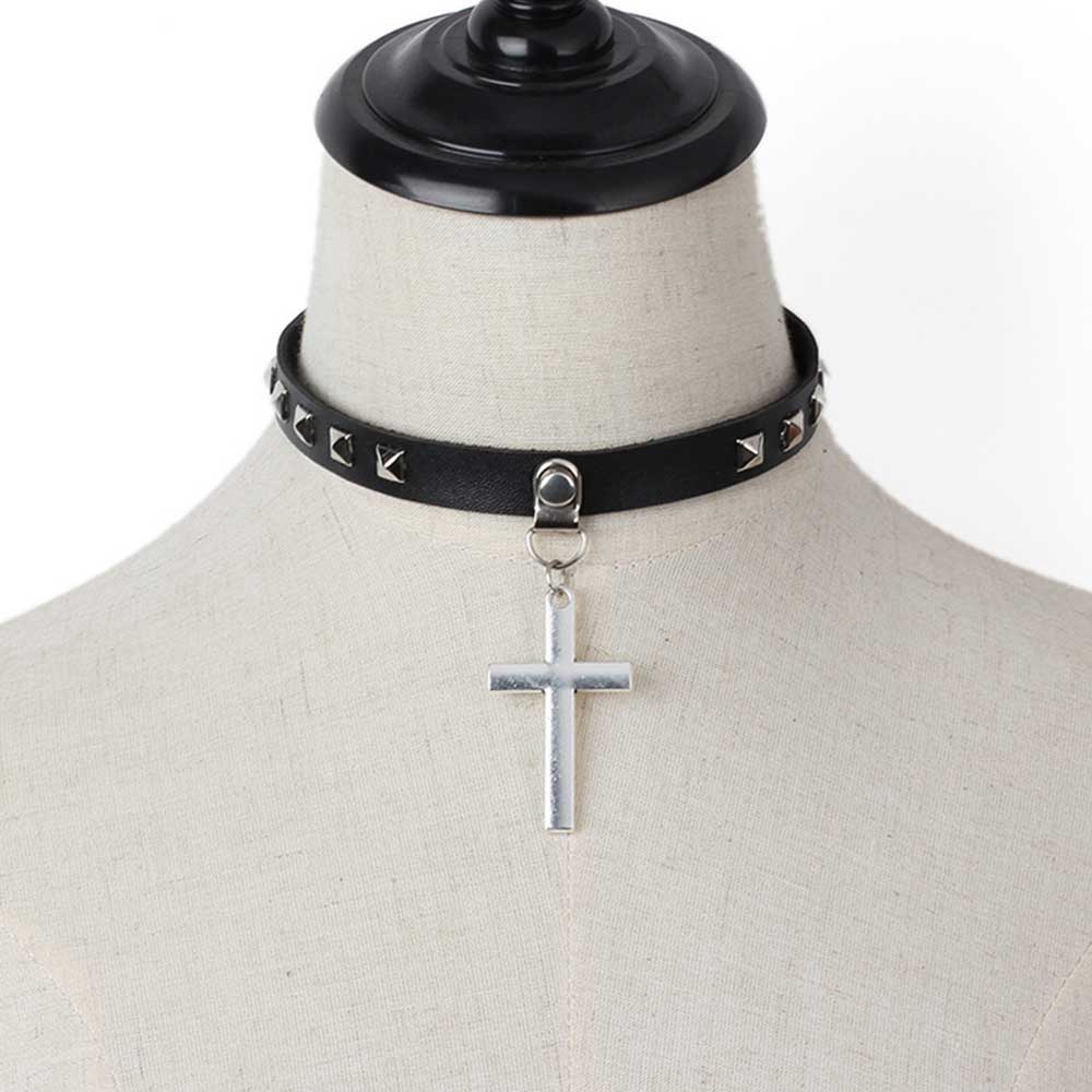 Vòng Cổ Choker Màu Đen Phong Cách Gothic