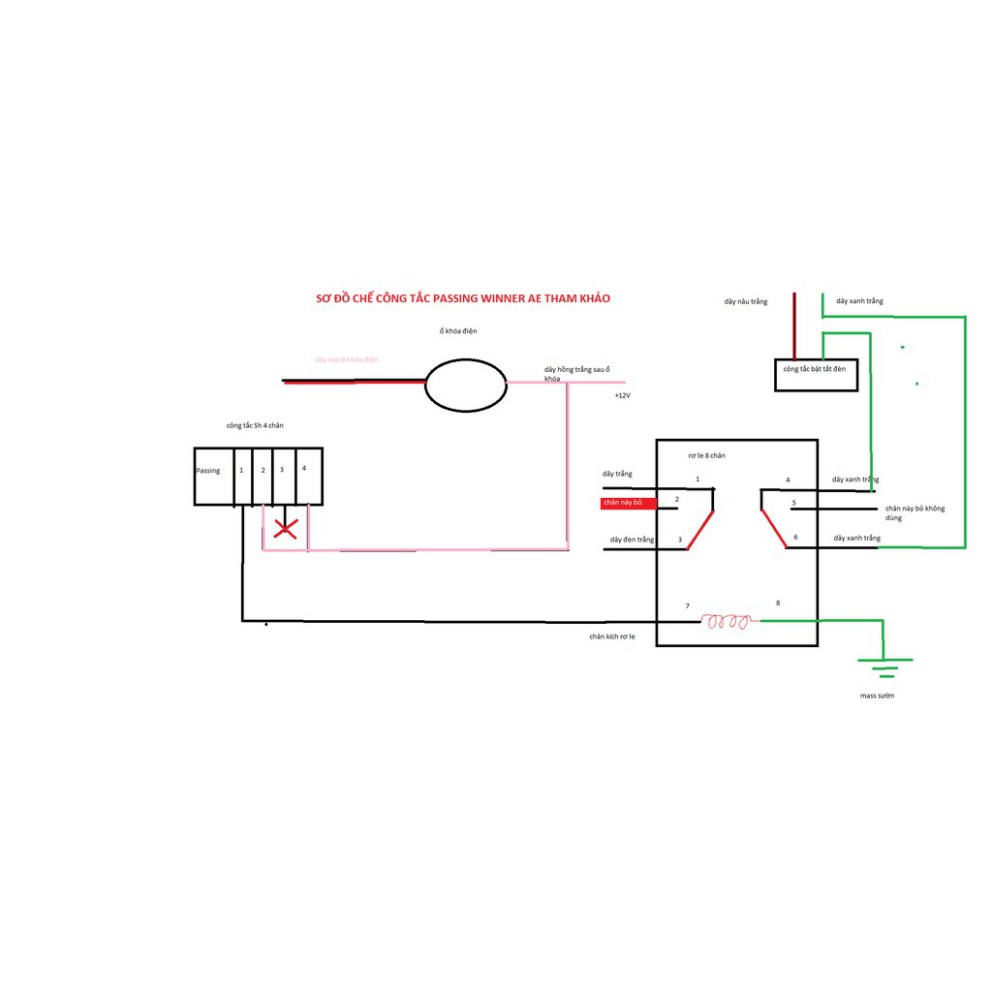 Công tắc passing SH độ chế cho mọi loại xe đời cũ honda Sh 2010, Lead 110 Cũ ,future Cũ, SCR, ATILA CŨ