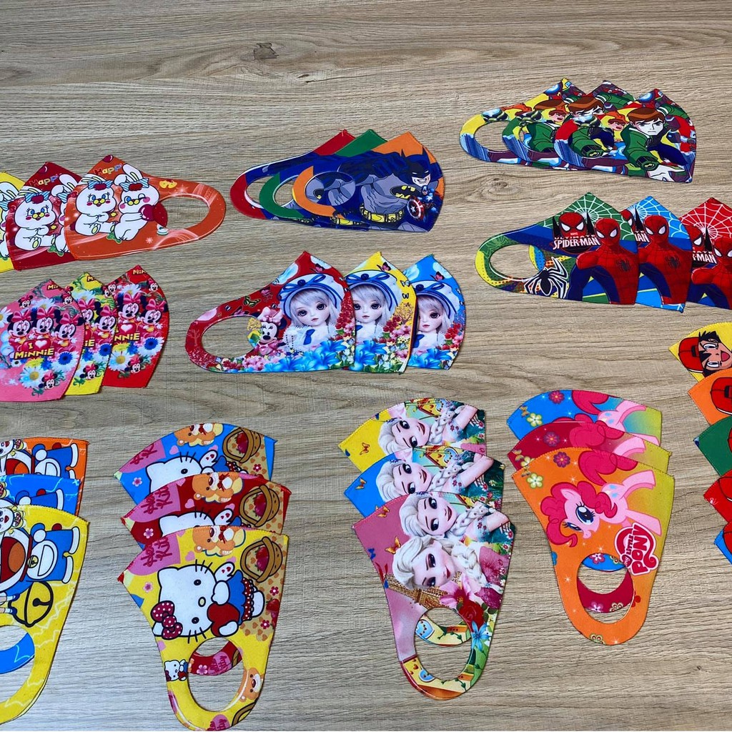 Khẩu trang cho em bé 3D siêu dễ thương lọc không khí khói bụi(bịch 10 cái 1 mẫu) | BigBuy360 - bigbuy360.vn