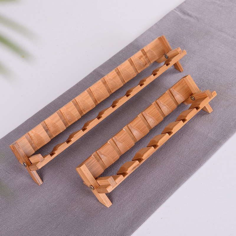 Kệ Đựng Chén Trà - Gỗ Tre - Kệ Đựng Cốc Trà - Có Thế Gấp Gọn
