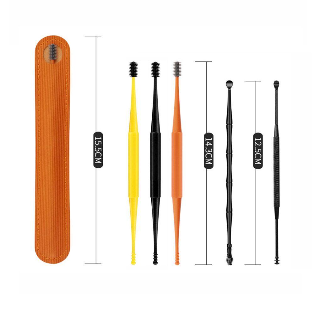 Dụng Cụ Lấy Ráy Tai Hai Đầu Bằng Silicon Mềm Có Thể Tái Sử Dụng ​Công Cụ Làm Sạch Xoắn Ốc / Nhiều Màu