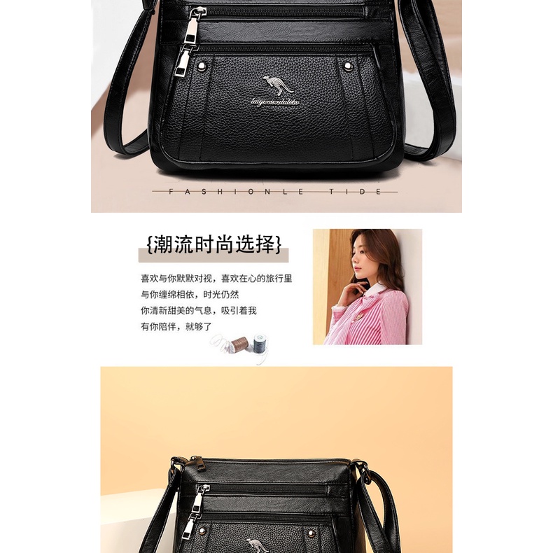 Túi Đeo Chéo Một Bên Vai Bằng Da Thật Thời Trang Mới Dành Cho Phụ Nữ Trung Niên 2022