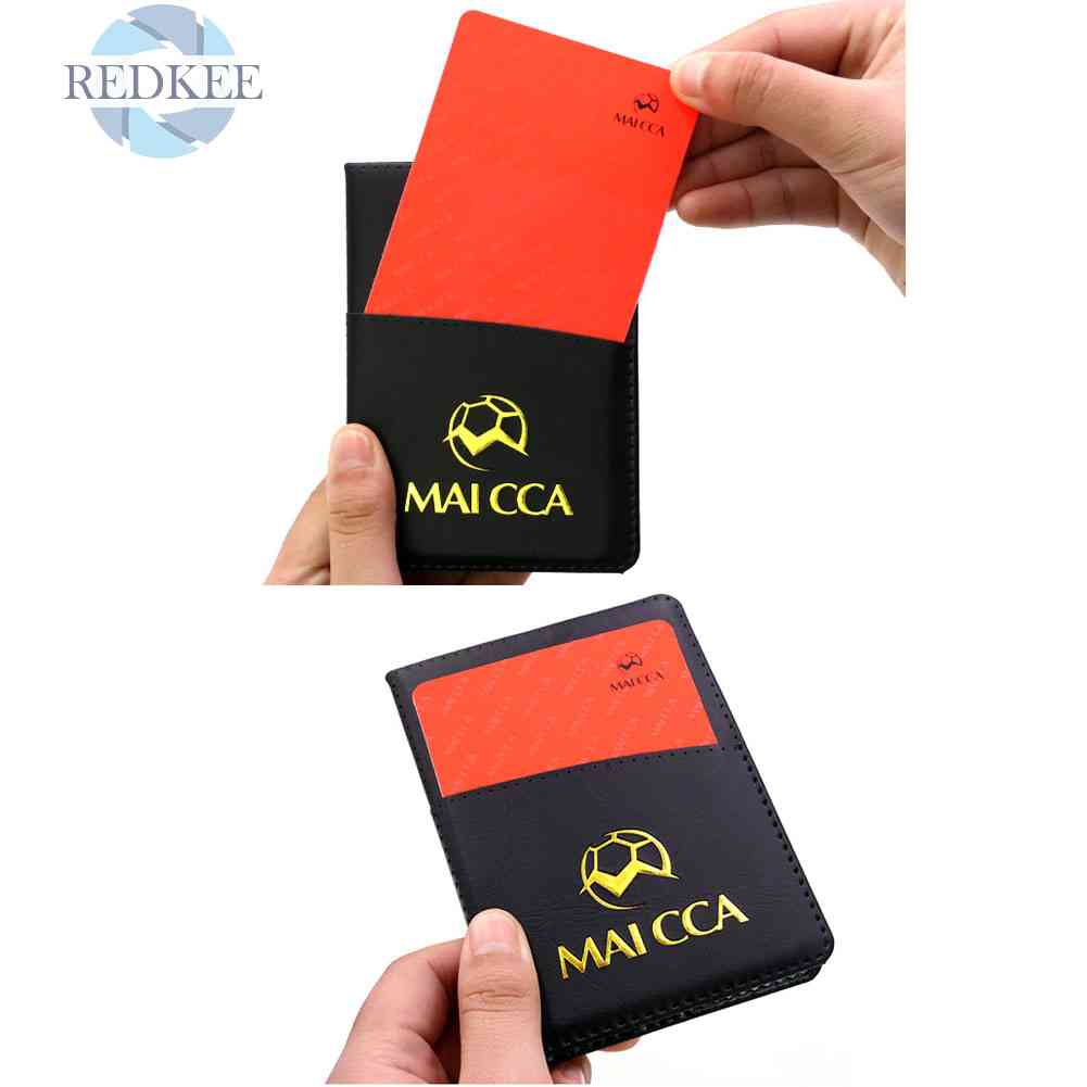 1 Bộ Thẻ Đồng Xu Vàng / Đỏ Cho Trọng Tài Bóng Đá