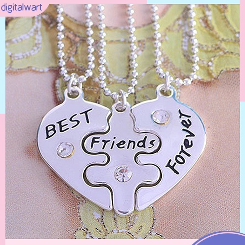 Bộ 3 Dây Chuyền Tình Bạn Khắc Chữ Ý Nghĩa Dùng Làm Quà Tặng Bạn Thân