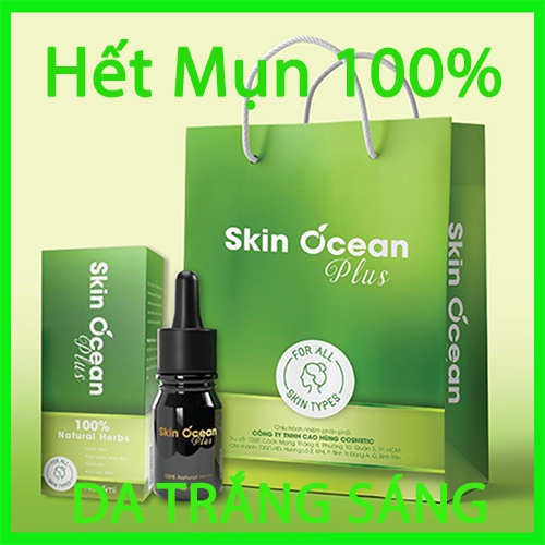 SERUM MỤN SKIN OCEAN PLUS ĐÁNH BAY MỤN HƠN 99% TÌNH TRẠNG MỤN TRÊN DA, MỜ THÂM TRẮNG DA HIỆU QUẢ