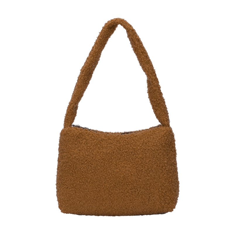 Túi Xách Mini Màu Trơn Phủ Lông Thời Trang Cho Nữ