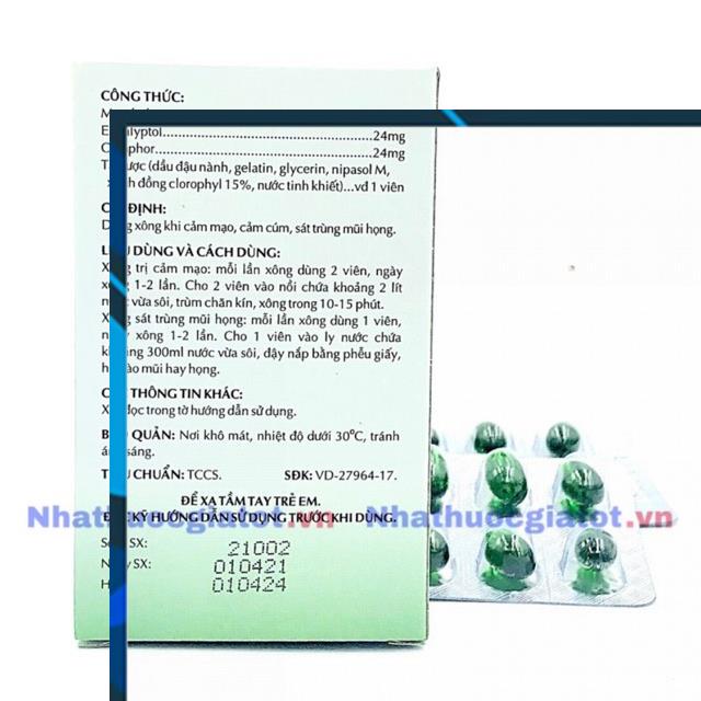 Viên Xông EUCA OPC Vỉ 10 Viên NHÀ THUỐC SÀI GÒN