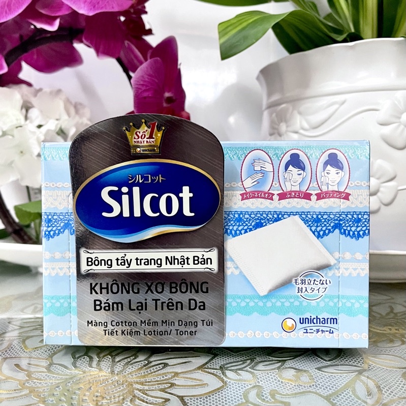 Bông trang điểm (bông tẩy trang) Silcot 82 miếng/hộp