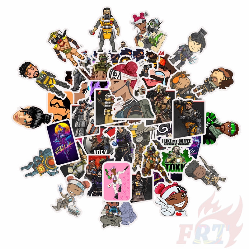 ❉ Apex Legends Giấy và decal dán tường ❉ 50Pcs/Set Games Mixed Doodle Stickers