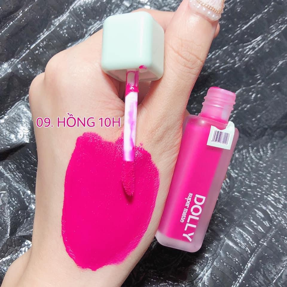 Son kem lì  Dolly super matte, son kem lì không chì bền màu lâu trôi MUA 2 THỎI TẶNG 1 DƯỠNG MÔI