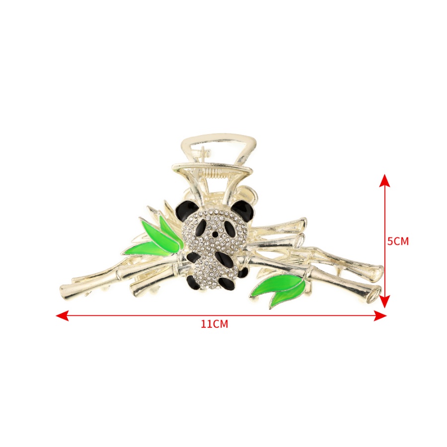 Kẹp Tóc Bằng Tre Hình Gấu Trúc Đính Ngọc Trai Dễ Thương