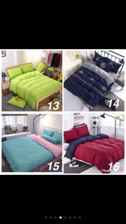 Bộ chăn ga gối poly phối màu cao cấp(chat chọn mẫu)