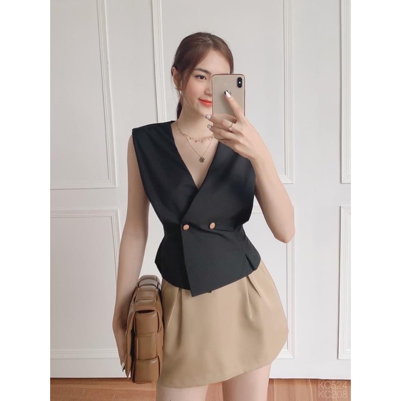 [BÁN BUÔN&amp;LẺ] Áo vest nữ không tay G139 thời trang nữ thiết kế độc lạ cho mùa hè, có 2 màu, chất vải mát.