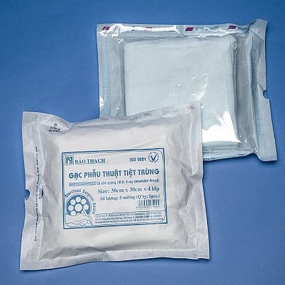 Gạc Bảo Thạch vô trùng đủ size dùng trong phẫu thuật thẩm mỹ, băng bó vết thương
