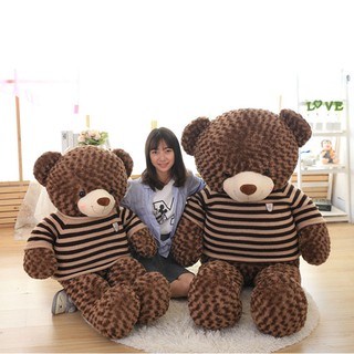 Gấu Bông Teddy To Bự, Gối Ôm Thú Nhồi Bông Khổng Lồ Lông Xù, Chất Liệu Vải Nhung Co Dãn Cao Cấp Đủ Size