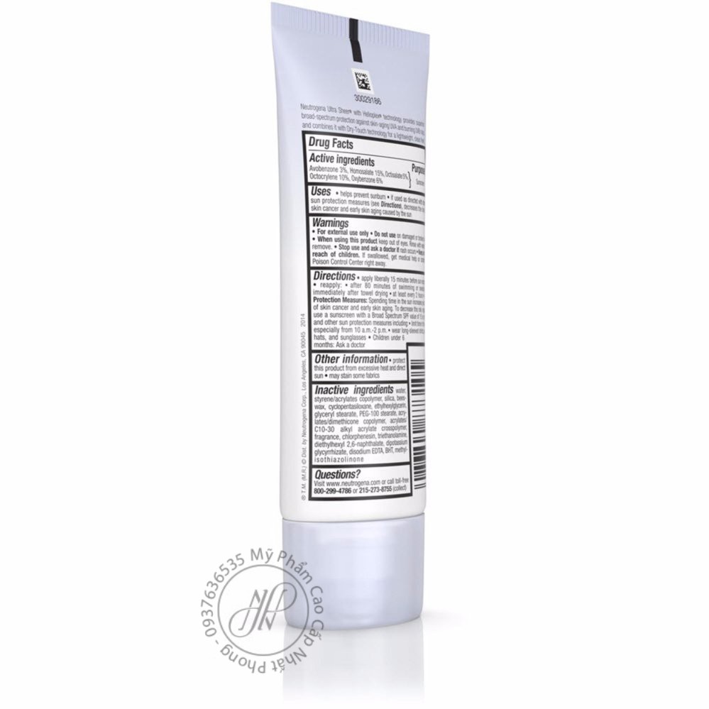 Kem chống nắng Neutrogena Ultra Sheer Day-Touch SPF 70º 88ml