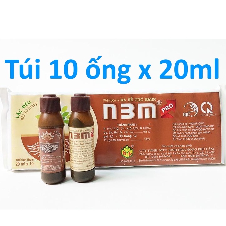 Phân Bón Lá - Kích thích ra rễ N3M PRO (vỉ 10 chai 20ml), kích rễ n3m