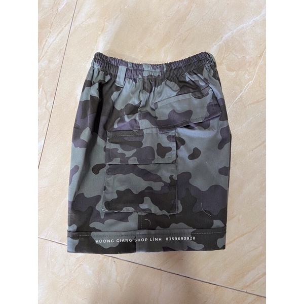 Set quần áo bé trai bé gái rằn ri thời trang lính