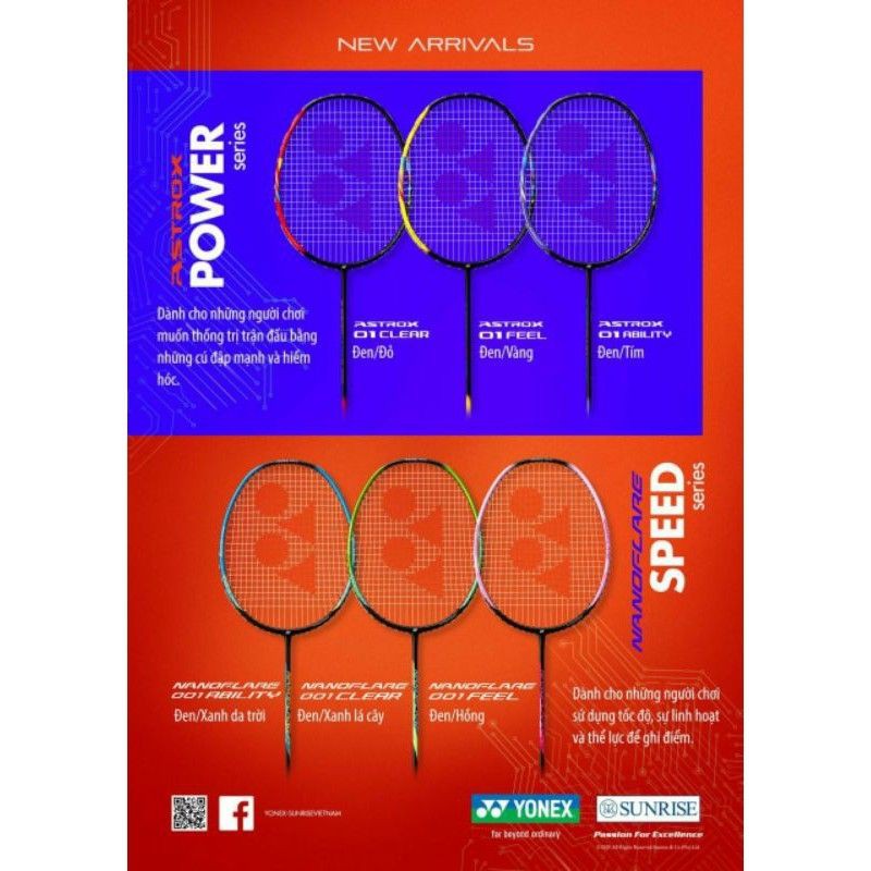 [Chính hãng] Vợt cầu lông Yonex Astrox Smash và Nano Flare new 2021