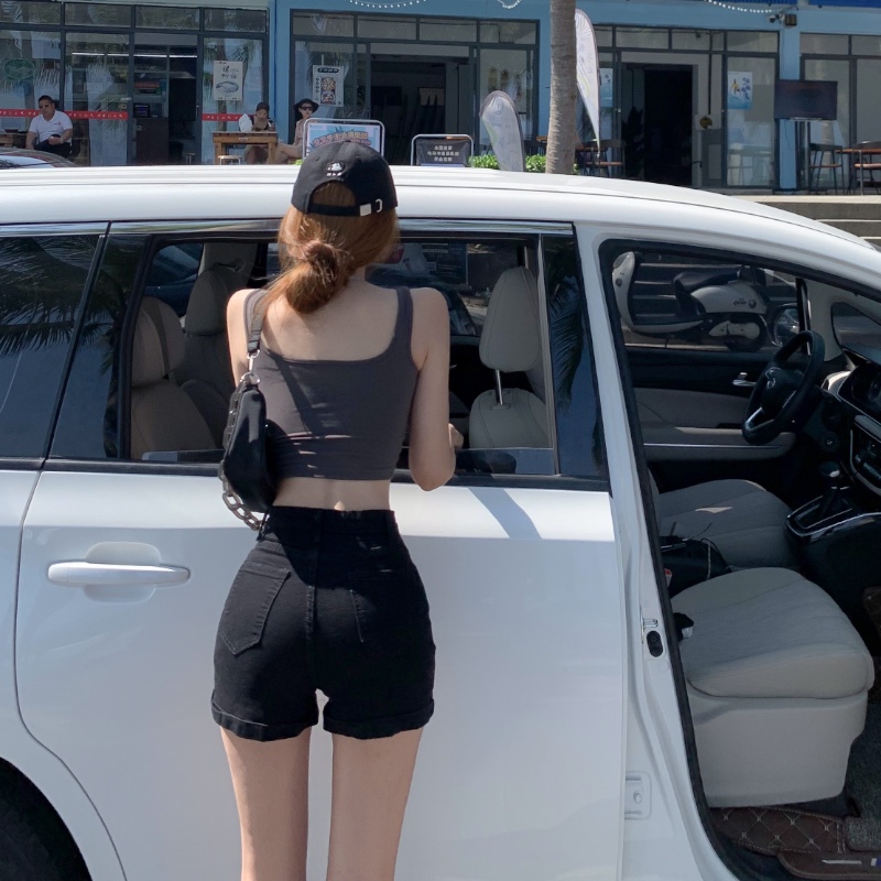 Quần Short Nữ Jeans Denim Lưng Cao Thời Trang Hàn | BigBuy360 - bigbuy360.vn