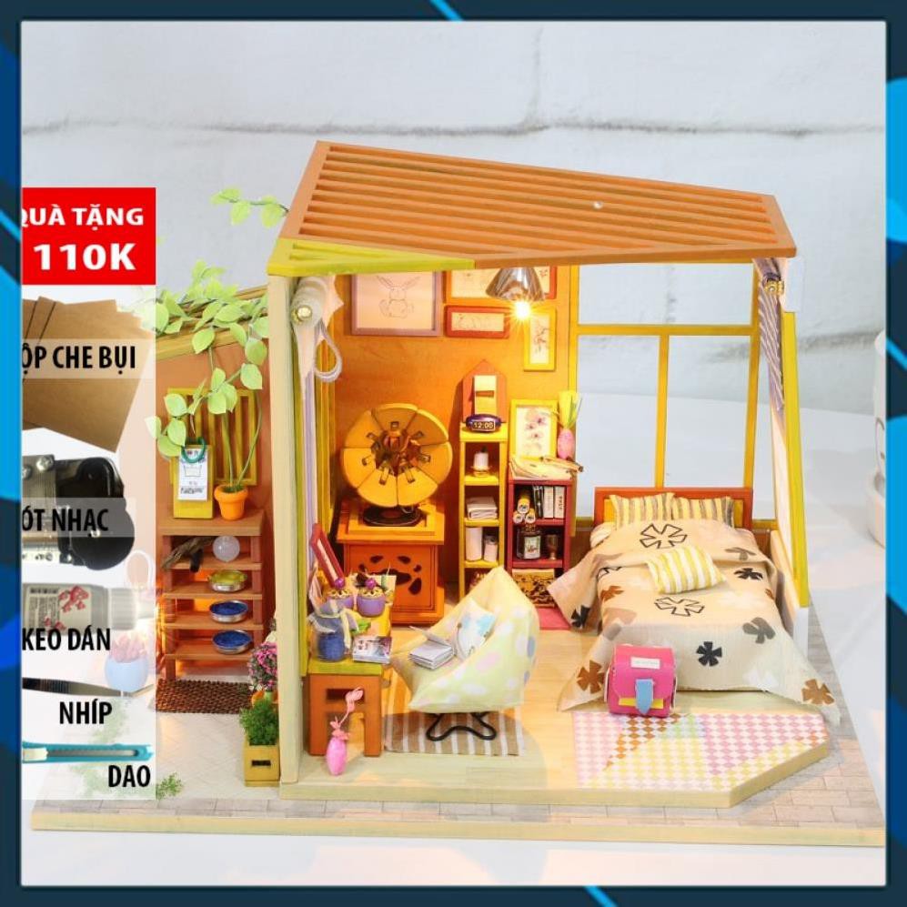 Mô hình nhà búp bê gỗ DIY Nhà búp bê lắp ghép Em là Ai S03 Toy World