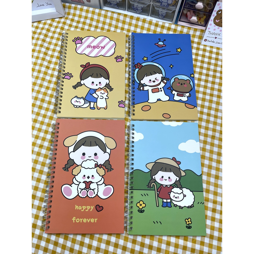 Sổ lò xo A5 nhiều hình cute - shopliam