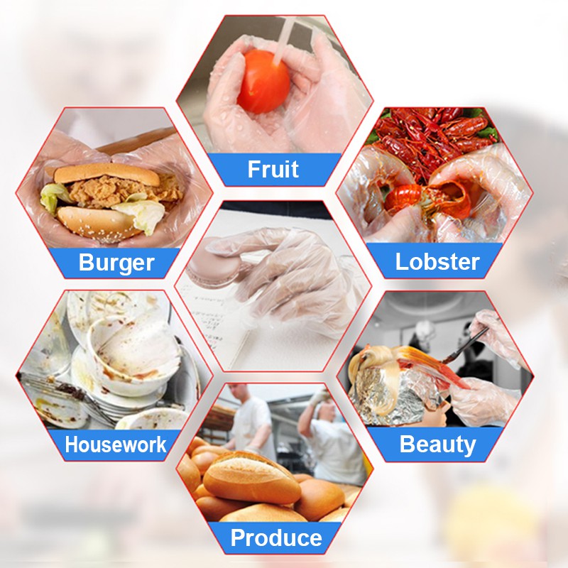 Bộ 60 găng tay nhựa Walfos dùng một lần tiện dụng