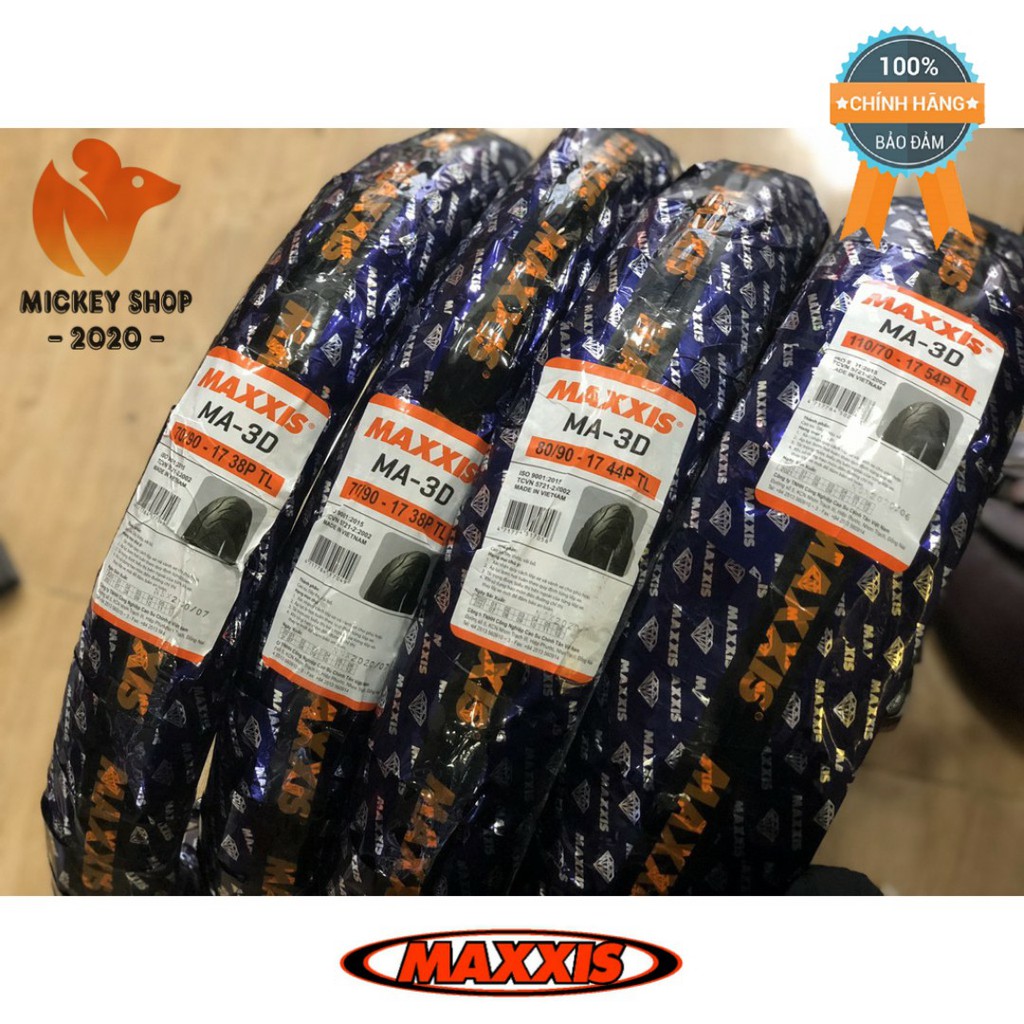 [ CHÍNH HÃNG ] Vỏ Lốp Maxxis Diamond MA-3D 70-90/90-17 TL I 100-120/70-17 TL Cho Future, Raider, Exicter, Winner,