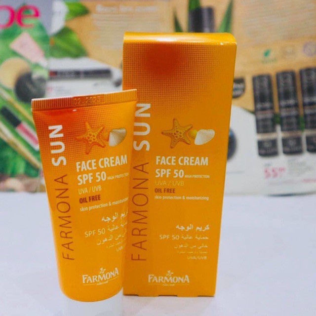 Kem Chống Nắng Farmona Sun Face Cream SPF50 Oil Free Kiềm Dầu, Nâng Tone - Nội Địa BaLan 50ml