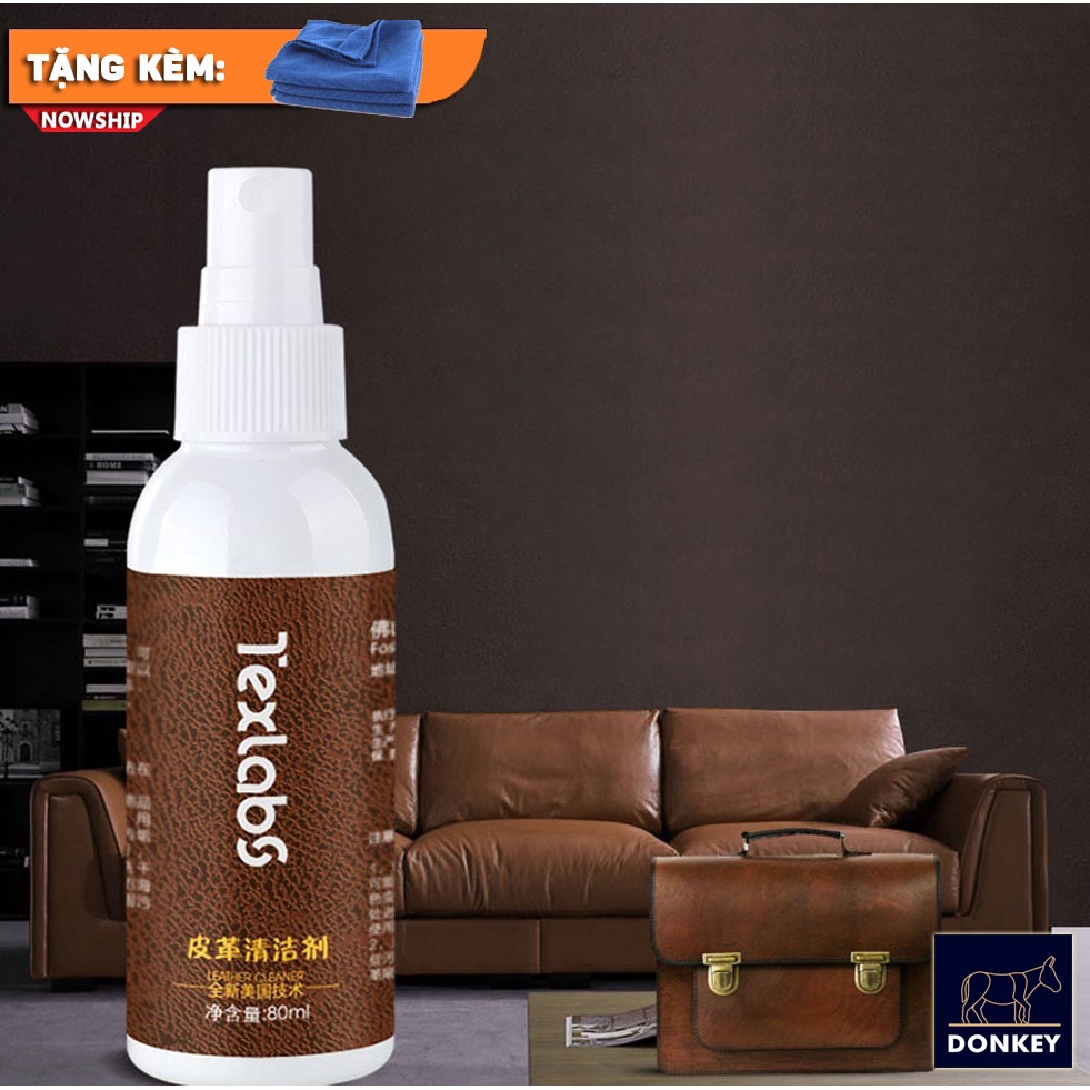 Dung Dịch Làm Sạch Vết Bẩn Đồ Da, Ghế Sofa Da Cao Cấp Texlabs 80ml