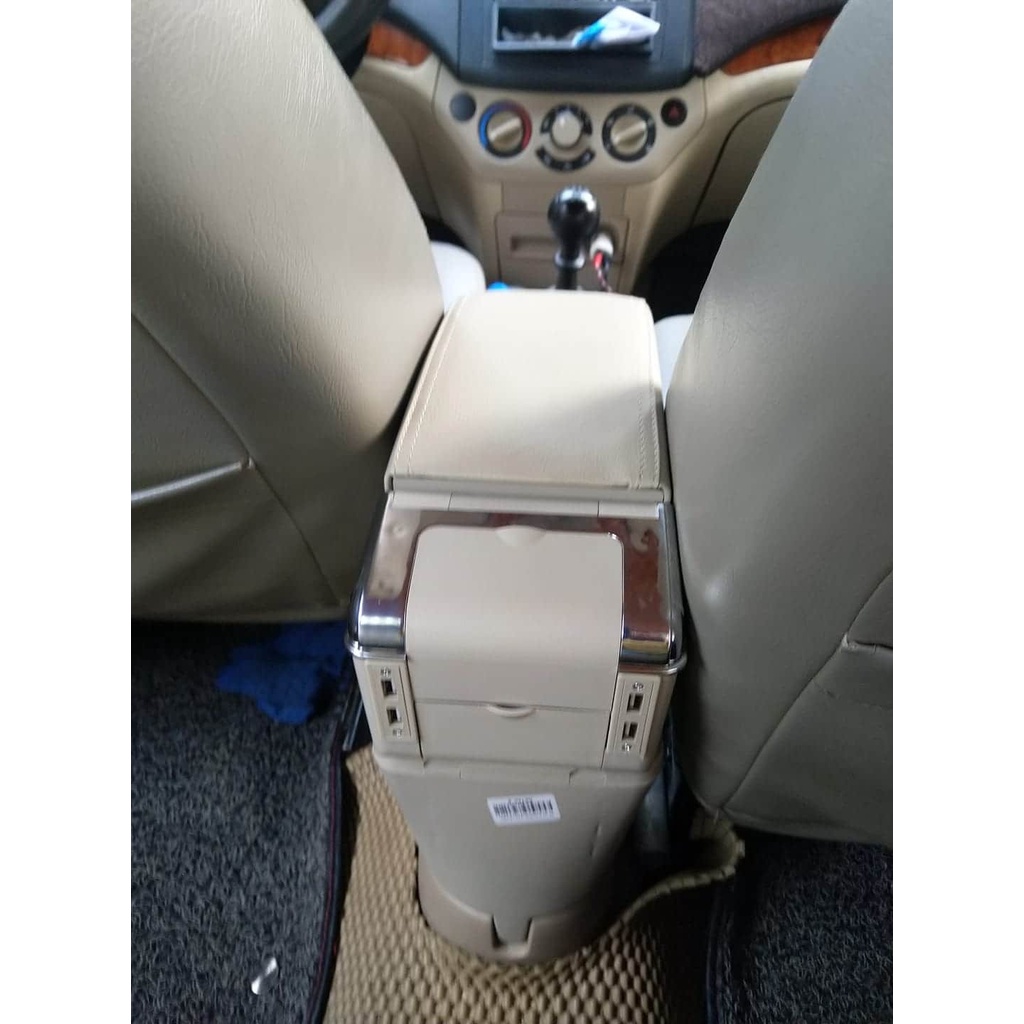 Bệ Tỳ Tay Theo Xe Deawoo Gentra , Chevrolet Aveo Tích Hợp 7 Cổng USB