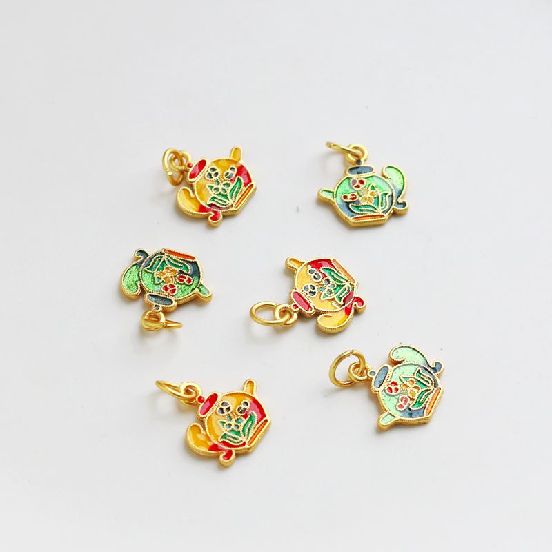 Thẻ Đồng 18k Mặt Nhám 11 * 12mm diy Dùng Làm Trang Sức