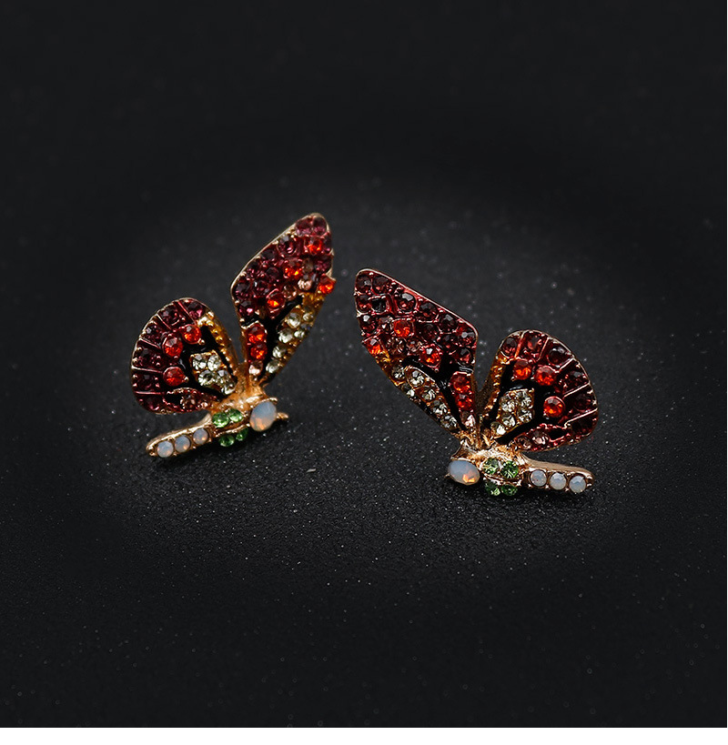 Đôi Bông Tai Mạ Bạc 925 Hình Cánh Bướm Đính Đá Thời Trang Dành Cho Nữ