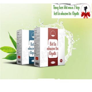 2 hộp bột lá + tặng 1 lược nhuộm 2 đầu.