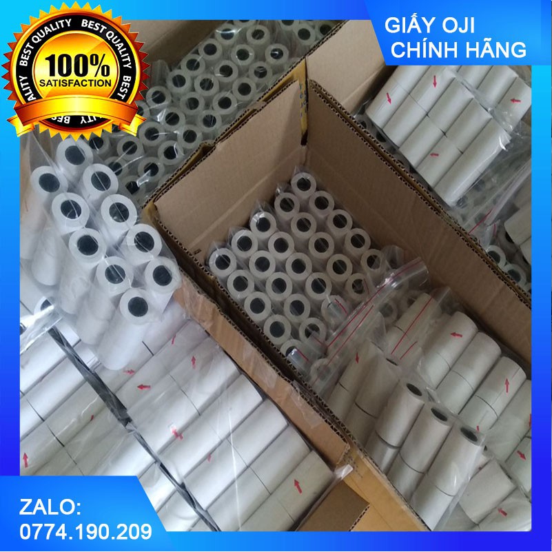 10 Cuộn Giấy In Nhiệt K57 (57mm x 45mm) In Hóa Đơn/Bill - Chính Hãng OJI, HANSOL