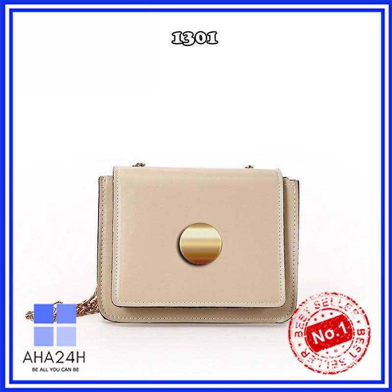 Túi đeo chéo hàn quốc⚡FREESHIP⚡túi mini form vuông khóa tròn thời trang AH1301