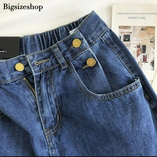[Bigsize 50-92kg] Quần Jean BAGGY Trơn  Lưng Thun Basic Bigsize, Jean Co Giãn 4 Chiều