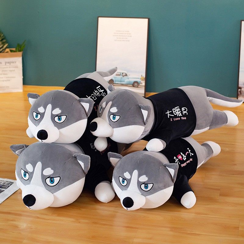 Chó Bông Husky mặt ngáo siêu cute- Tổng Kho Gấu Bông