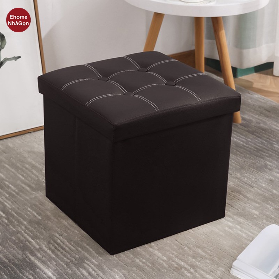 Ghế Ngồi 3 Lớp Siêu Êm, Bọc Da, Kiêm Thùng Đựng Đồ - Lucinmart