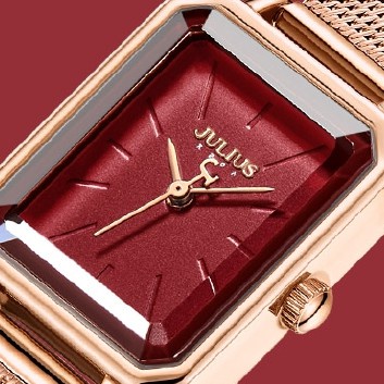 Julius Đồng Hồ quartz Mặt Vuông Nhỏ Chống Thấm Nước Thời Trang Cho Nữ 1223